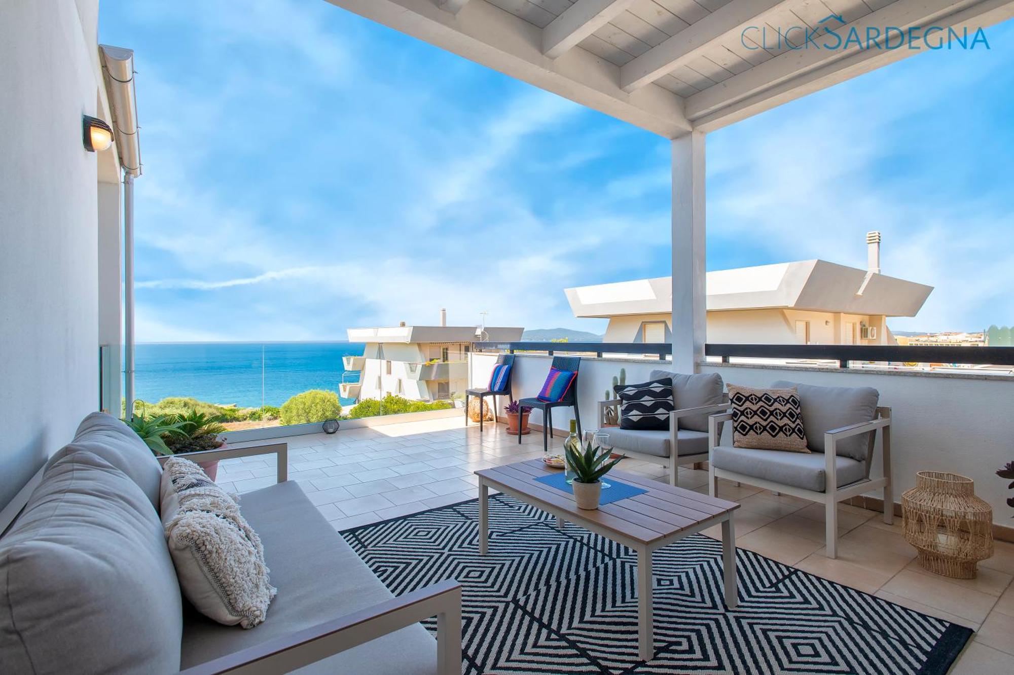 Nereidi Sul Mare Attico Con Incredibile Vista E Verande Per 8 Persone Apartment *